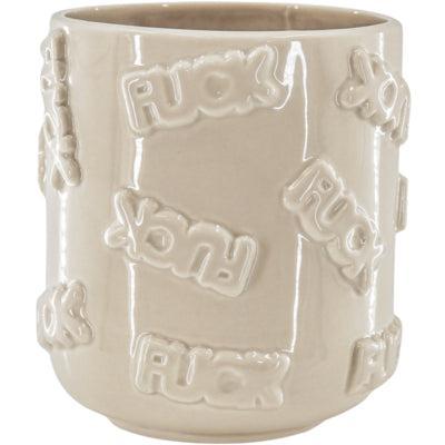 Housevitamin bloempot fuck beige 17,5 cm | 8 stuks