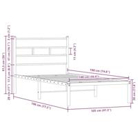 Bedframe met hoofdbord zonder matras bruin eiken 100x190 cm - thumbnail
