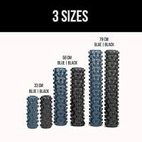 RumbleRoller 22" Mid Size Xtra Firm Black Textured Foam Roller - thumbnail