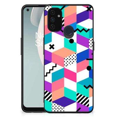 OnePlus Nord N100 Backcover Blokken Kleurrijk