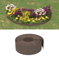 VidaXL Tuinranden 4 st 10 m 20 cm polyetheen bruin - thumbnail
