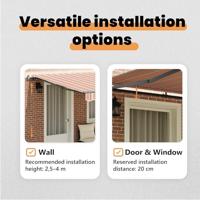 VidaXL Inklapbaar zonnescherm multikleur 400 × 300 cm - thumbnail