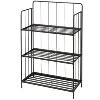 Plantenrek Metaal 3-laags Zwart 90cm - thumbnail