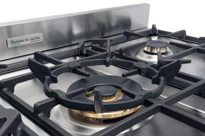 Boretti Milano Vrijstaand fornuis Zwart Gaskookplaat B