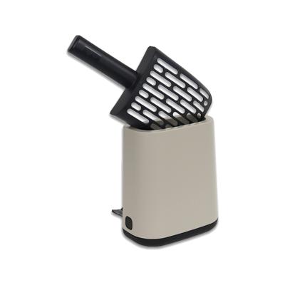 Rotho biala kattenbakschep + zakjes en houders cappuccino