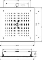 Hansgrohe Raindance e hoofddouche voor inbouw vierkant 40cm chroom 26252000 - thumbnail