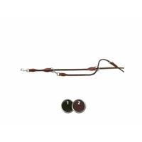 TRIXIE HONDENRIEM ACTIVE VERSTELBAAR RONDGENAAID LEER DONKERBRUIN 200X1,3 CM - thumbnail