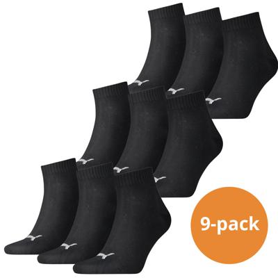 Puma Quarter Sokken Zwart 9-pack-39/42
