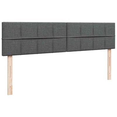 Ottoman bed met matrassen 200x200cm stof donkergrijs