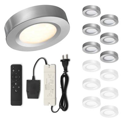 Set LED-opbouwspot met afstandsbediening Adria zilver 3W dimbaar 1-12 stuks