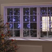 VidaXL Lichtslinger ster en maan afstandsbediening 345 led's blauw - thumbnail
