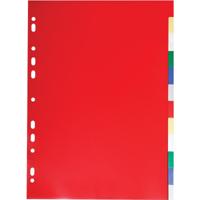 Exacompta tabbladen voor ft A4, uit PP 12/100e, 12 tabs, geassorteerde kleuren - thumbnail