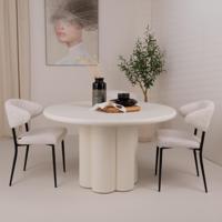 Tower Living Ronde Eettafel 'Melzo' 130cm, kleur Wit - thumbnail