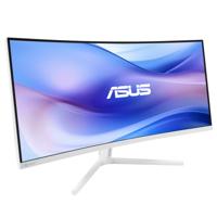 ASUS VU34WCIP-W Eye Care, 34 inch gebogen monitor, brede Quad HD VA (3440 x 1440), 1ms (MPRT), 100Hz, HDMI, USB-C en DisplayPort, SmoothMotion, Eye Care Plus-technologie, geïntegreerde luidspreker, - thumbnail