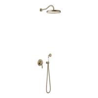 Regendouche set Tres Clasic | Inbouw | Mengkraan | 2-weg | Vintage | Messing oud - thumbnail