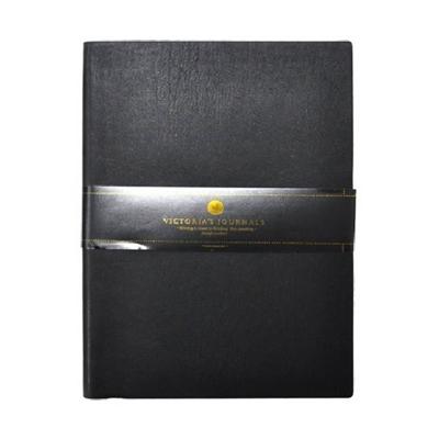 Verhaak notitieboek met bullets 15 x 21 cm papier/leer zwart