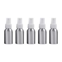 5 stuks hervulbare glas fijne mist verstuivers aluminium fles 50ml (wit) - thumbnail