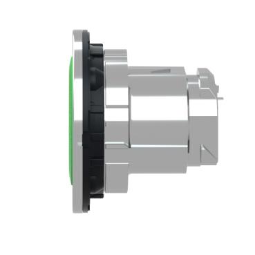 Schneider Electric ZB4FA331 ZB4FA331 Plat, Terugstelbaar (Ø) 30.5 mm I Chroom, Groen 1 stuk(s)