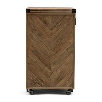 Rivièra Maison Wijnkast 'Portella' Op wielen, Eikenhout