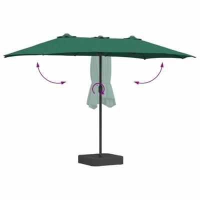 Tuinparasol Groen 385 x 209 x 244 cm Stof