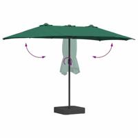 Tuinparasol Groen 385 x 209 x 244 cm Stof - thumbnail