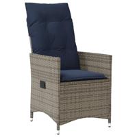 5-delige tuinset met kussens in het grijs van poly rattan - thumbnail