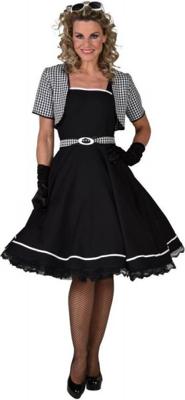 50&apos;s jurk "Jackie" zwart/wit