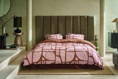 VT wonen VT wonen Dekbedovertrek Bold Shapes Zachtroze 200x200/220 cm
