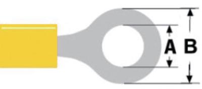 Valueline st-204 kabelschoen geel 100 stuks