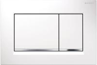 Geberit Sigma 20 (ex Sigma 30) bedieningspaneel glans wit/glansverchroomd voor Sigma reservoirs 8cm (UP720) en 12cm (UP320) - thumbnail