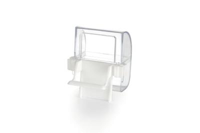 Voeder- en drinkbak voor vogels wit set van 2