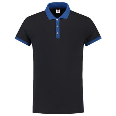 Tricorp Casual 201002 Bi-color unisex poloshirt Marine blauw Koningsblauw M