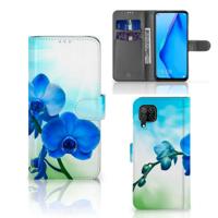 Huawei P40 Lite Hoesje Orchidee Blauw - Cadeau voor je Moeder - thumbnail