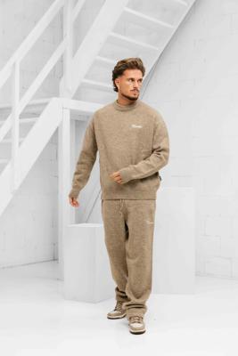 Equalité Fluffy Knit Trainingspak Heren Beige - Maat XXS - Kleur: BeigeWit | Soccerfanshop