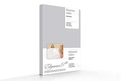 Elegance Laken Katoen Perkal licht grijs