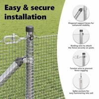 VidaXL Afrasteringspaal zilver 10 x 0,5 m (12 x 12 mm mesh) staal - thumbnail