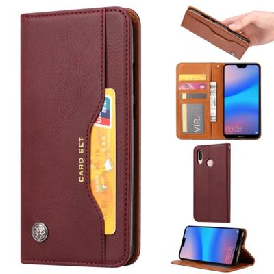 Knead huidtextuur horizontale Flip lederen case voor Huawei genieten van 9 plus/Y9 2019 met foto frame & houder & kaartsleuven & portemonnee (wijn ro Knead huidtextuur horizontale Flip lederen case voor Huawei genieten van 9 plus/Y9 2019 met foto frame & houder & kaartsleuven & portemonnee (wijn ro