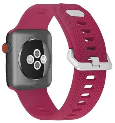 Siliconen bandje met motief - Rose Red - Geschikt voor Apple Watch 44mm / 45mm / 46mm / 49mm