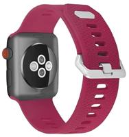 Siliconen bandje met motief - Rose Red - Geschikt voor Apple Watch 44mm / 45mm / 46mm / 49mm - thumbnail