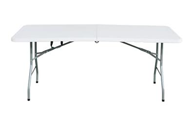 Marbueno Vouwtafel Kunststof Wit 180X70X74 cm Catering, Strand en Kamperen 10529