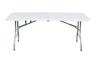 Marbueno Vouwtafel Kunststof Wit 180X70X74 cm Catering, Strand en Kamperen 10529 - thumbnail