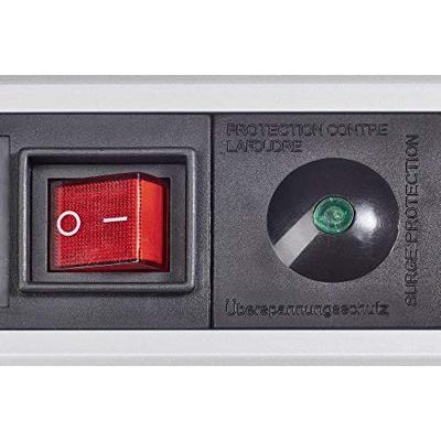 Renkforce 614A-CMB-S Overspanningsveilige stekkerdoos 6-voudig Zwart Randaarde stekker 1 stuk(s)