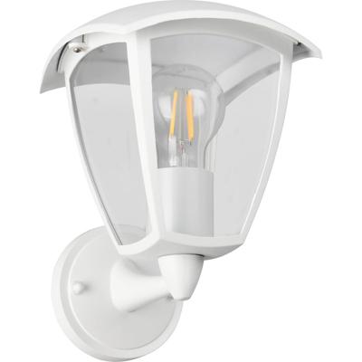 LED Wandlamp Buiten - Mat Wit Aluminium - E27 Fitting - IP44 Weerbestendig