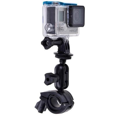 360 graden draaibaar fiets motor houder Stuur Mount met schroeven & statief Adapter voor GoPro HERO4 /3+ /3 /2 /1