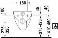 Duravit D-code wandcloset 70cm met spoelrand diepspoel wit 22280900002 - thumbnail