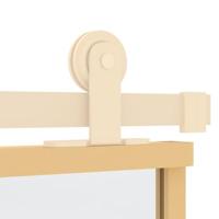 Schuifdeur 90x205 cm helder ESG-glas en aluminium goudkleurig - thumbnail