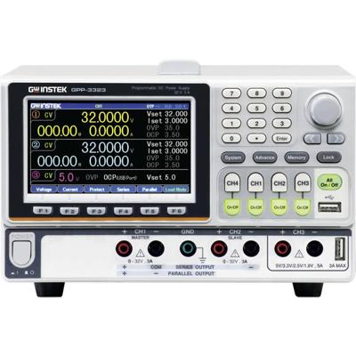 GW Instek GPP-3323 Labvoeding, regelbaar 0 - 32 V 0 - 3 A RS232, USB Programmeerbaar Aantal uitgangen: 3 x GW Instek GPP-3323 Labvoeding, regelbaar 0 - 32 V 0 - 3 A RS232, USB Programmeerbaar Aantal uitgangen: 3 x