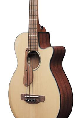 Ibanez AEGB30E Natural High Gloss elektrisch-akoestische basgitaar - thumbnail