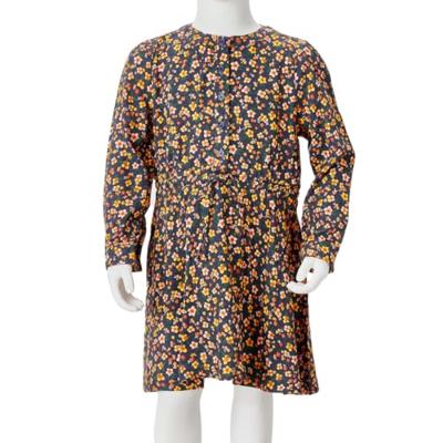 Kinderjurk met lange mouwen 92 marineblauw