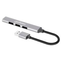 Manhattan 168427 USB 3.2 Gen 1-hub 4 poorten Grijs - thumbnail